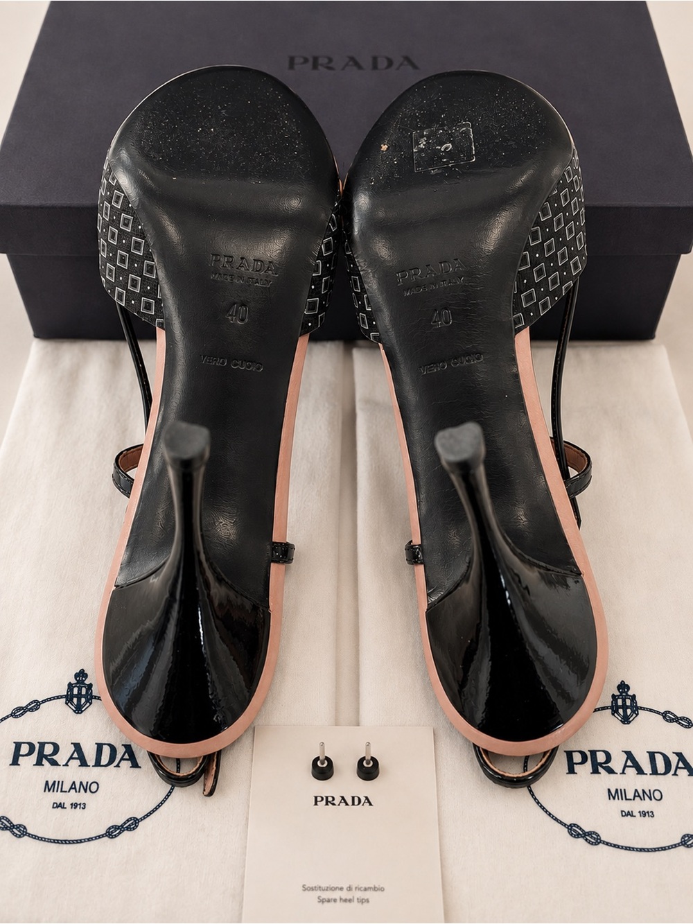 Prada Women’s Vintage Kimono Slingback Heels Size 40 Made in Italy Floral Rare - Picture 6 of 9